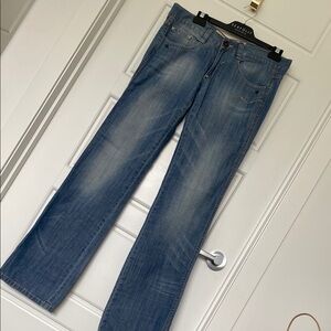 Freeman t Porter vintage Classic Blue Straight Jeans gorgeous details low cut